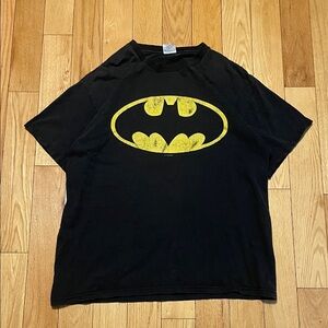 Delta Black Short Sleeve Tee with Yellow Batman Logo